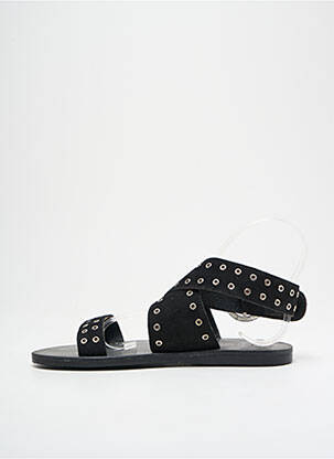 Sandales/nu pieds tissage satiné talon plat jusqu'à 3cm noir L'ATELIER TROPÉZIEN femme