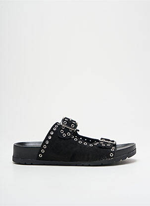 Mules/sabots tissage satiné talon plat jusqu'à 3cm noir L'ATELIER TROPÉZIEN femme