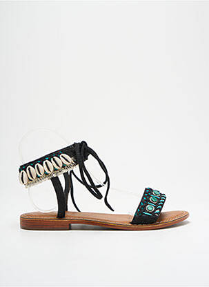 Sandales/nu pieds chiquet talon plat jusqu'à 3cm noir L'ATELIER TROPÉZIEN femme
