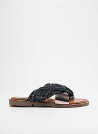 Mules/sabots tissage satiné talon plat jusqu'à 3cm noir L'ATELIER TROPÉZIEN femme