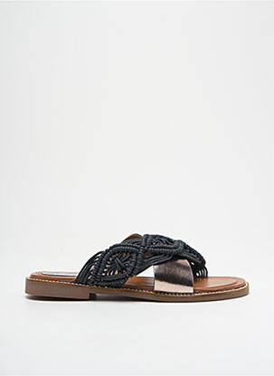 Mules/sabots matière lisse talon plat jusqu'à 3cm noir L'ATELIER TROPÉZIEN femme