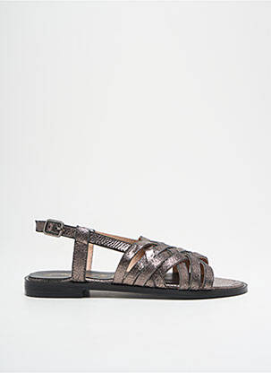 Sandales/nu pieds chiquet talon plat jusqu'à 3cm argent L'ATELIER TROPÉZIEN femme