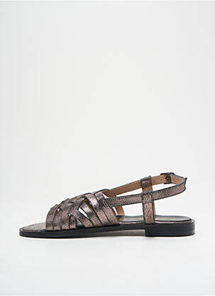 Sandales/nu pieds chiquet talon plat jusqu'à 3cm argent L'ATELIER TROPÉZIEN femme