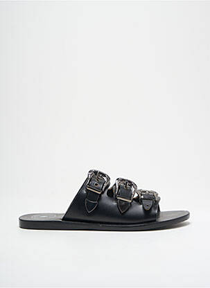 Mules/sabots matière lisse talon plat jusqu'à 3cm noir L'ATELIER TROPÉZIEN femme