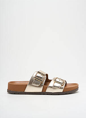 Mules/sabots matière lisse talon plat jusqu'à 3cm or L'ATELIER TROPÉZIEN femme