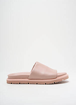Mules/sabots matière lisse talon plat jusqu'à 3cm rose ART femme