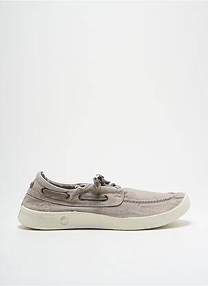 Chaussures bâteau bout rond bout rond gris NATURAL WORLD homme