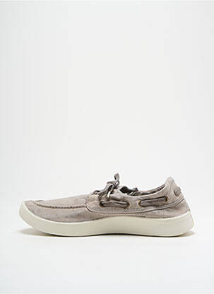 Chaussures bâteau bout rond bout rond gris NATURAL WORLD homme