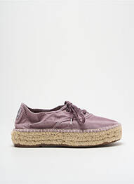 Espadrilles fermeture lacets talon de 4 à 6cm violet NATURAL WORLD femme
