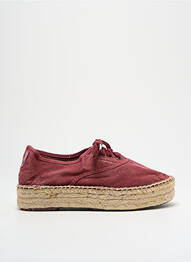 Espadrilles fermeture lacets talon de 4 à 6cm violet fonce NATURAL WORLD femme
