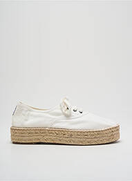 Espadrilles fermeture lacets talon de 4 à 6cm blanc NATURAL WORLD femme