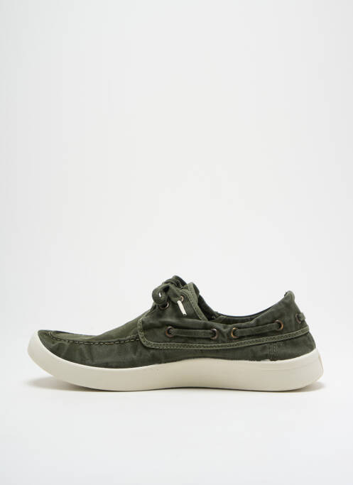 Chaussures bâteau vert NATURAL WORLD pour homme