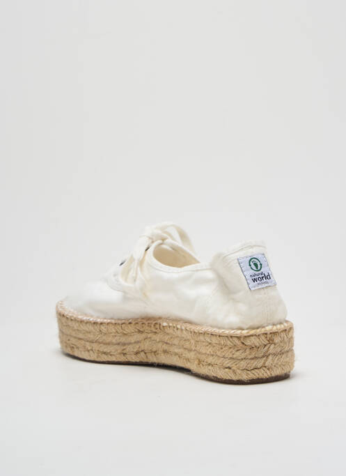 Espadrilles blanc NATURAL WORLD pour femme