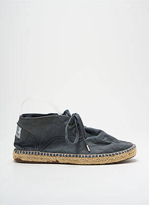 Espadrilles fermeture lacets bout rond gris NATURAL WORLD homme