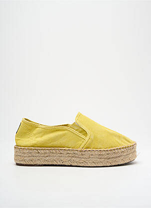 Espadrilles plateforme talon de 4 à 6cm jaune NATURAL WORLD femme