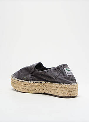 Espadrilles plateforme talon de 4 à 6cm noir NATURAL WORLD femme