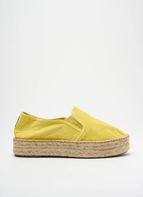 Espadrilles plateforme talon de 4 à 6cm jaune NATURAL WORLD femme