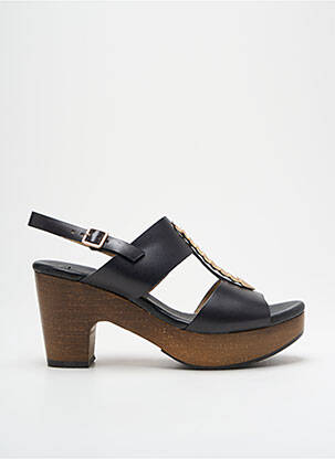 Sandales/nu pieds semi compensé talon de 7 à 9cm noir NEOSENS femme