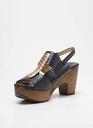 Sandales/nu pieds semi compensé talon de 7 à 9cm noir NEOSENS femme