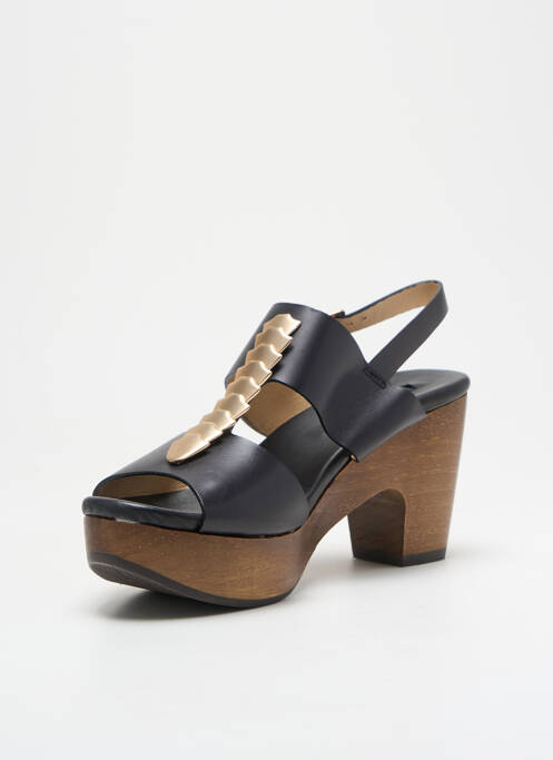 Sandales/nu pieds semi compensé talon de 7 à 9cm noir NEOSENS femme