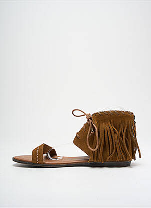 Sandales/nu pieds bout ouvert talon plat jusqu'à 3cm marron MINNETONKA femme