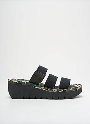 Sandales/nu pieds talon compensé talon de 4 à 6cm noir FLY LONDON femme