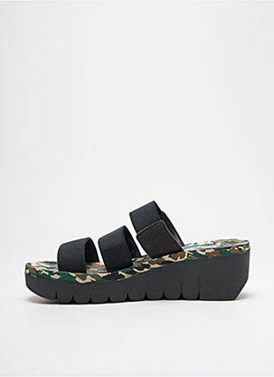 Sandales/nu pieds talon compensé talon de 4 à 6cm noir FLY LONDON femme