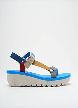 Sandales/nu pieds talon compensé talon de 4 à 6cm bleu FLY LONDON femme