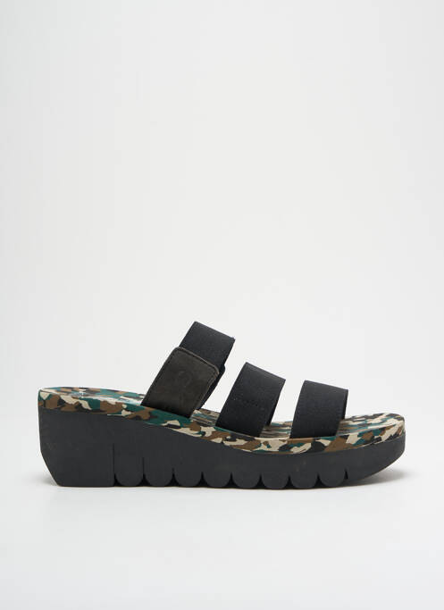 Sandales/nu pieds talon compensé talon de 4 à 6cm noir FLY LONDON femme