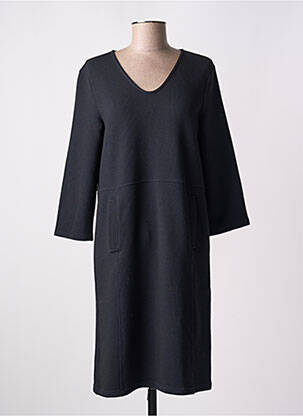 Robe mi-longue manches longues manches longues noir STREET ONE femme
