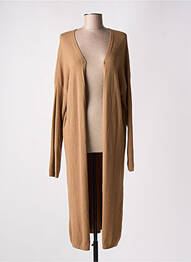 Gilet manches longues stretch marron GEISHA femme