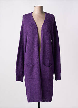 Gilet manches longues stretch violet GEISHA femme