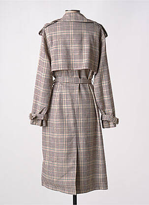 Manteau long coupe cintrée sans capuche marron NEKANE femme