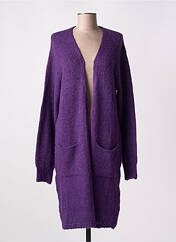 Gilet manches longues violet GEISHA pour femme seconde vue