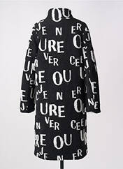 Manteau long noir GEISHA pour femme seconde vue