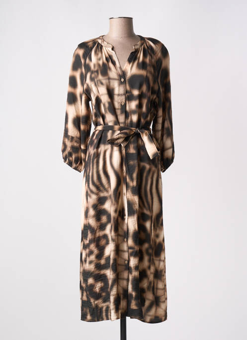 Robe longue marron GEISHA pour femme