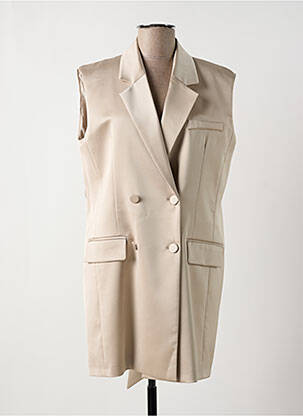Robe courte sans manche sans manche beige IMPERIAL femme