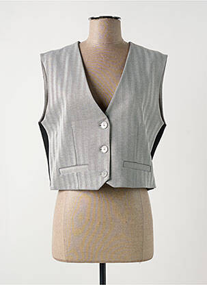 Gilet sans manche fausses poches gris IMPERIAL femme