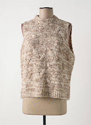 Pull marron MAISON HOTEL pour femme
