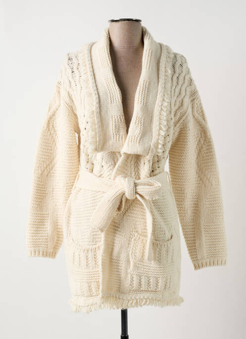 Gilet manches longues beige MAISON HAUSSMANN pour femme