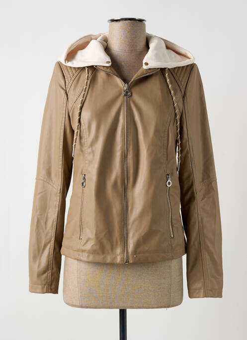 Veste simili cuir marron STREET ONE pour femme
