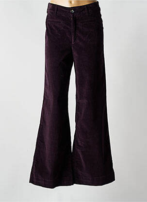 Pantalon flare stretch taille haute violet MAISON HOTEL femme