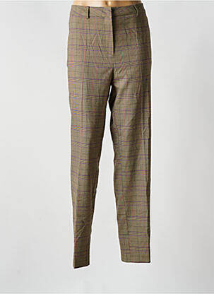 Pantalon chino taille à pinces taille haute gris GEISHA femme