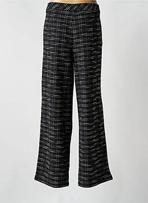 Pantalon large fermeture zippée sous rabat boutonné taille haute noir STREET ONE femme
