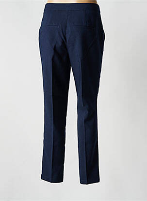 Pantalon chino fermeture zippée sous rabat boutonné taille haute bleu STREET ONE femme