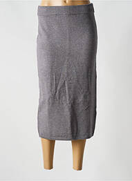 Jupe longue coupe droite gris GEISHA femme