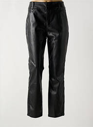 Pantalon droit fermeture zippée sous rabat boutonné noir STREET ONE femme