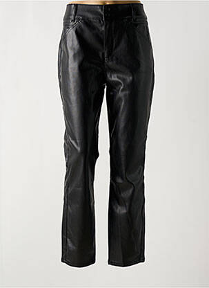 Pantalon droit fermeture zippée sous rabat boutonné noir STREET ONE femme
