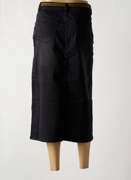 Jupe mi-longue noir GEISHA pour femme