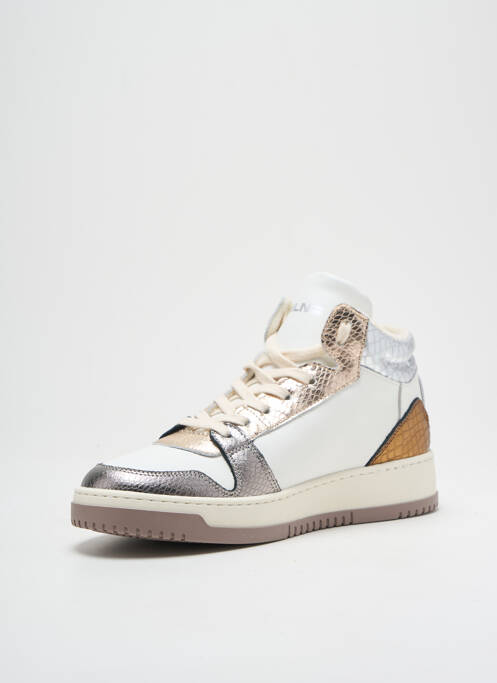 Baskets bout rond talon plat jusqu'à 3cm blanc MELINE femme